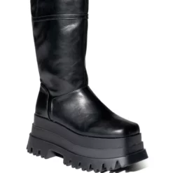 SKYHIGH FLATFORM BOOTIE IN BLACK -AZALEA WANG Shop skyhigh flatform bootie in black black 3 3