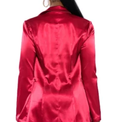 SPRING STATIN BLAZER WITH OPEN ARM -AZALEA WANG Shop spring statin blazer with open arm red 7 7
