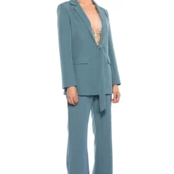 STAR RISE STRETCH BLAZER -AZALEA WANG Shop star rise stretch blazer light green 5 5