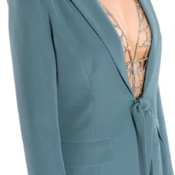 STAR RISE STRETCH BLAZER -AZALEA WANG Shop star rise stretch blazer light green 8 8