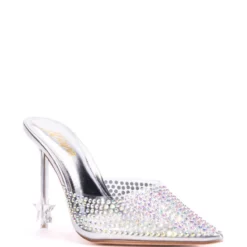 STARDOM STILETTO PUMP IN SILVER -AZALEA WANG Shop stardom stiletto pump in silver silver 3 3
