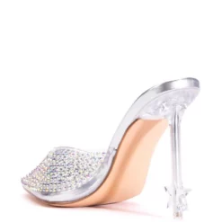 STARDOM STILETTO PUMP IN SILVER -AZALEA WANG Shop stardom stiletto pump in silver silver 4 4