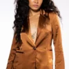 STAY RADIANT SATIN BLAZER