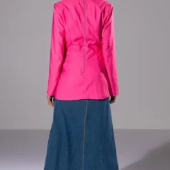 SUIT CUTE RIBBON LACE UP CUT OUT BLAZER -AZALEA WANG Shop suit cute ribbon lace up cut out blazer pink 6 6