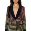 SUNSET ROAD STRIPE BLAZER -AZALEA WANG Shop sunset road stripe blazer black multi 1 1