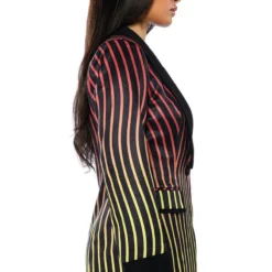 SUNSET ROAD STRIPE BLAZER -AZALEA WANG Shop sunset road stripe blazer black multi 5 5