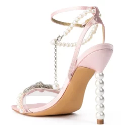 SWEET DREAM PEARL SANDAL IN PINK -AZALEA WANG Shop sweet dream pearl sandal in pink pink 4 4