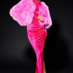 SWEET TALK FEATHER JACKET IN PINK 23 SWEET TALK FEATHER JACKET IN PINK -AZALEA WANG Shop sweet talk ostrich feather jacket in pink neon pink 2 2