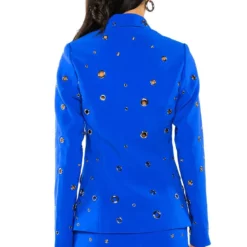 TAKE A BOW BLAZER JACKET -AZALEA WANG Shop take a bow blazer jacket royal blue 6 6