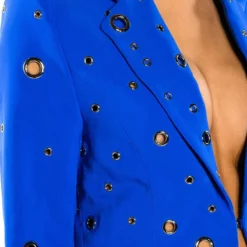 TAKE A BOW BLAZER JACKET -AZALEA WANG Shop take a bow blazer jacket royal blue 7 7