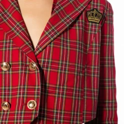TARTAN RED PLAID BLAZER 14 TARTAN RED PLAID BLAZER -AZALEA WANG Shop tartan red plaid blazer red 6 6