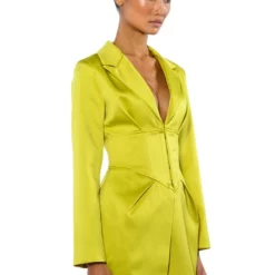 TEA TIME CORSET MINI DRESS -AZALEA WANG Shop tea time corset mini dress light green 4 4