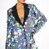 THE FINAL COUNTDOWN SEQUIN BLAZER -AZALEA WANG Shop the final countdown sequin blazer silver ab 1 1