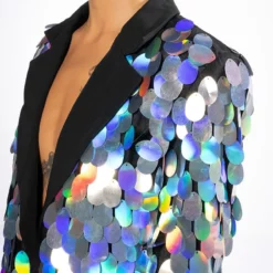 THE FINAL COUNTDOWN SEQUIN BLAZER -AZALEA WANG Shop the final countdown sequin blazer silver ab 7 7