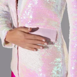 THIS IS FOR THE BDAY GIRL SEQUIN BLAZER 15 THIS IS FOR THE BDAY GIRL SEQUIN BLAZER -AZALEA WANG Shop this is for the bday girl sequin blazer pink multi 7 7 c1