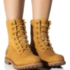 TIMBERLAND AUTHENTICS TEDDY FLEECE FOLD-DOWN BOOT IN WHEAT -AZALEA WANG Shop timberland authentics teddy fleece fold down boot in wheat wheat nubuck 1 1