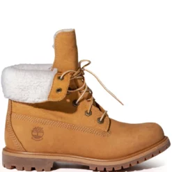 TIMBERLAND AUTHENTICS TEDDY FLEECE FOLD-DOWN BOOT IN WHEAT -AZALEA WANG Shop timberland authentics teddy fleece fold down boot in wheat wheat nubuck 4 4