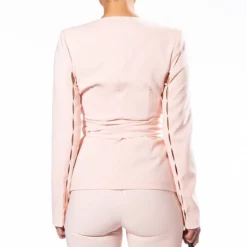 TINO SMALL KEYHOLE WRAP BLAZER -AZALEA WANG Shop tino small keyhole wrap blazer light pink 5 5 c1