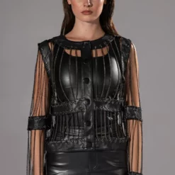 TOGETHER AGAIN CHAIN LINK JACKET