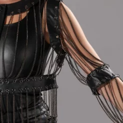 TOGETHER AGAIN CHAIN LINK JACKET -AZALEA WANG Shop together again chain link jacket hematite 6 6