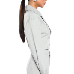 TRIED AND TRUE CROP BLAZER -AZALEA WANG Shop tried and true crop blazer light green 5 5