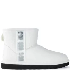 UGG CLASSIC MINI SIDE LOGO II BOOTIE IN WHITE
