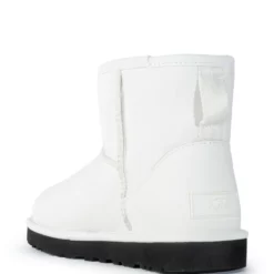 UGG CLASSIC MINI SIDE LOGO II BOOTIE IN WHITE -AZALEA WANG Shop ugg classic mini side logo ii bootie in white white 4 4
