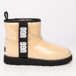 UGG WOMEN'S CLASSIC CLEAR MINI LOGO BOOTIE -AZALEA WANG Shop ugg womens classic clear mini logo bootie natural black 3