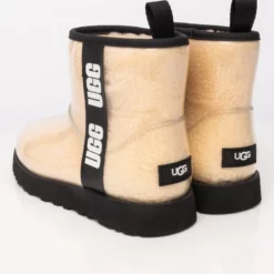 UGG WOMEN'S CLASSIC CLEAR MINI LOGO BOOTIE -AZALEA WANG Shop ugg womens classic clear mini logo bootie natural black 5