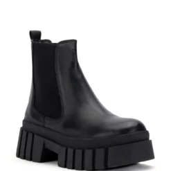 GENUINE LEATHER UPROAR CHELSEA BOOTIE IN BLACK -AZALEA WANG Shop uproar chelsea bootie in black black 3 3