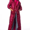 WARM IT UP JACQUARD TRENCH WITH QUILTED LINING -AZALEA WANG Shop warm it up jacquard trench with quilted lining pink multi 1 1