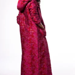 WARM IT UP JACQUARD TRENCH WITH QUILTED LINING -AZALEA WANG Shop warm it up jacquard trench with quilted lining pink multi 3 3