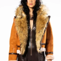 WE FOUND LOVE SUEDE COAT WITH FAUX FUR HOOD -AZALEA WANG Shop we found love suede coat with faux fur hood brown multi 5 5