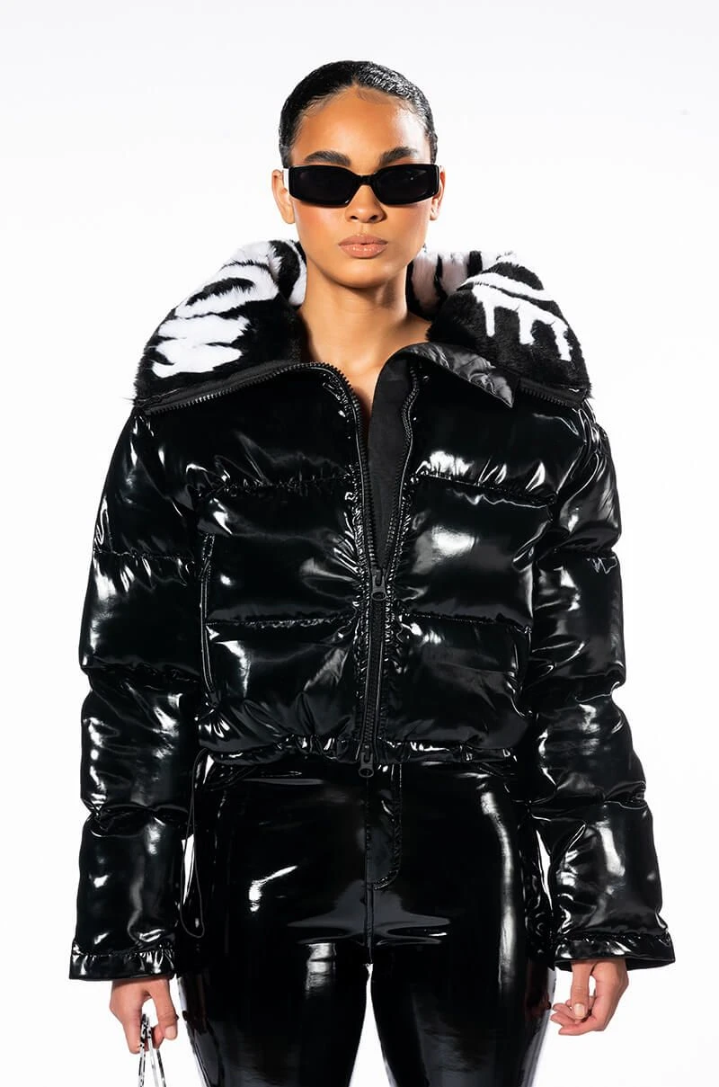 WORLD WIDE PATENT PUFFER WITH FUR COLLAR 6 WORLD WIDE PATENT PUFFER WITH FUR COLLAR - Image 4